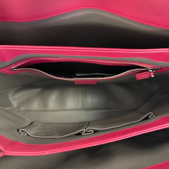 Gucci Interlocking G Top Handle Bag in Red Calfskin Leather - Preowned - Picture 3 of 16